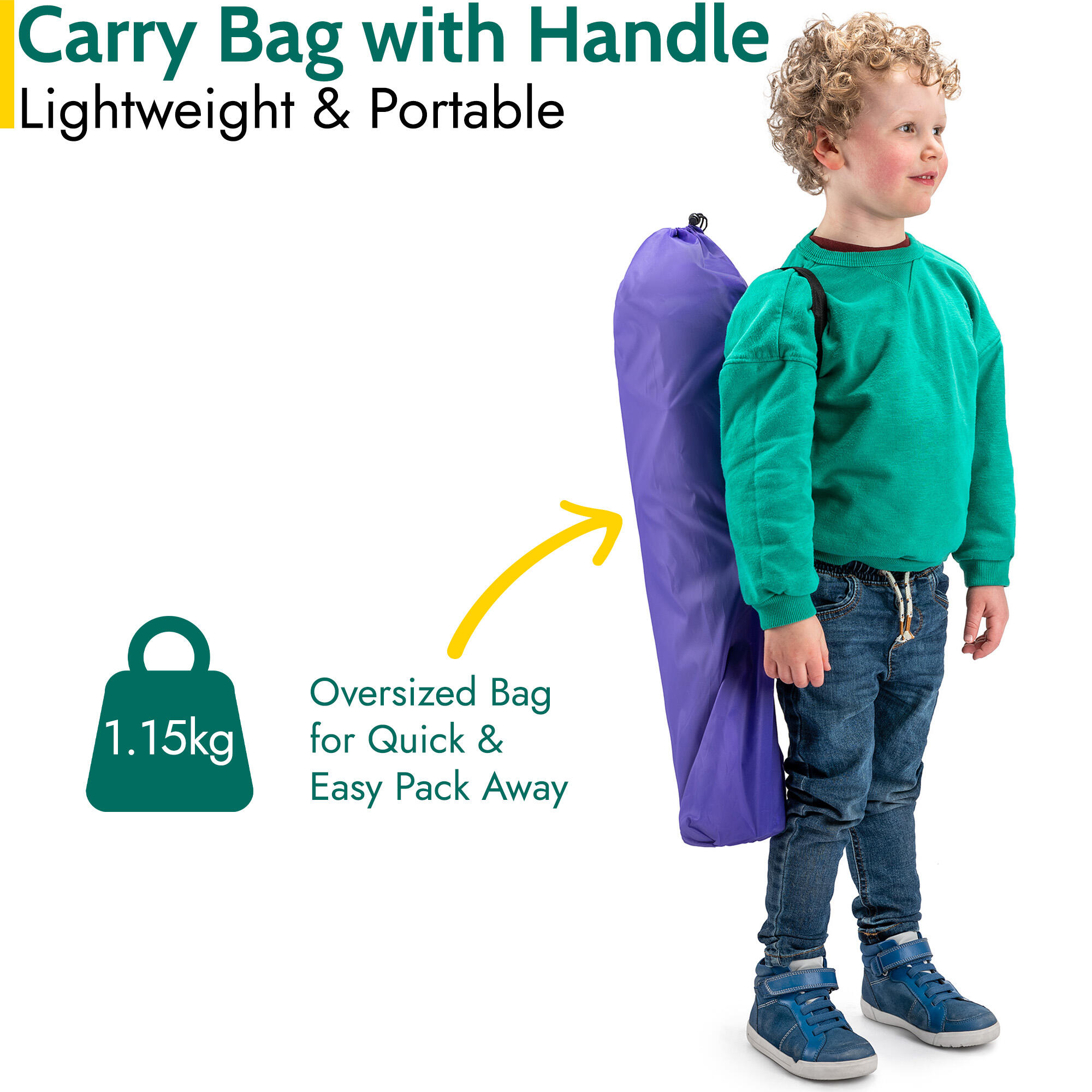 Kids Camping Chair Lightweight Folding Outdoor Childrens Seat With Rucksack 6/7