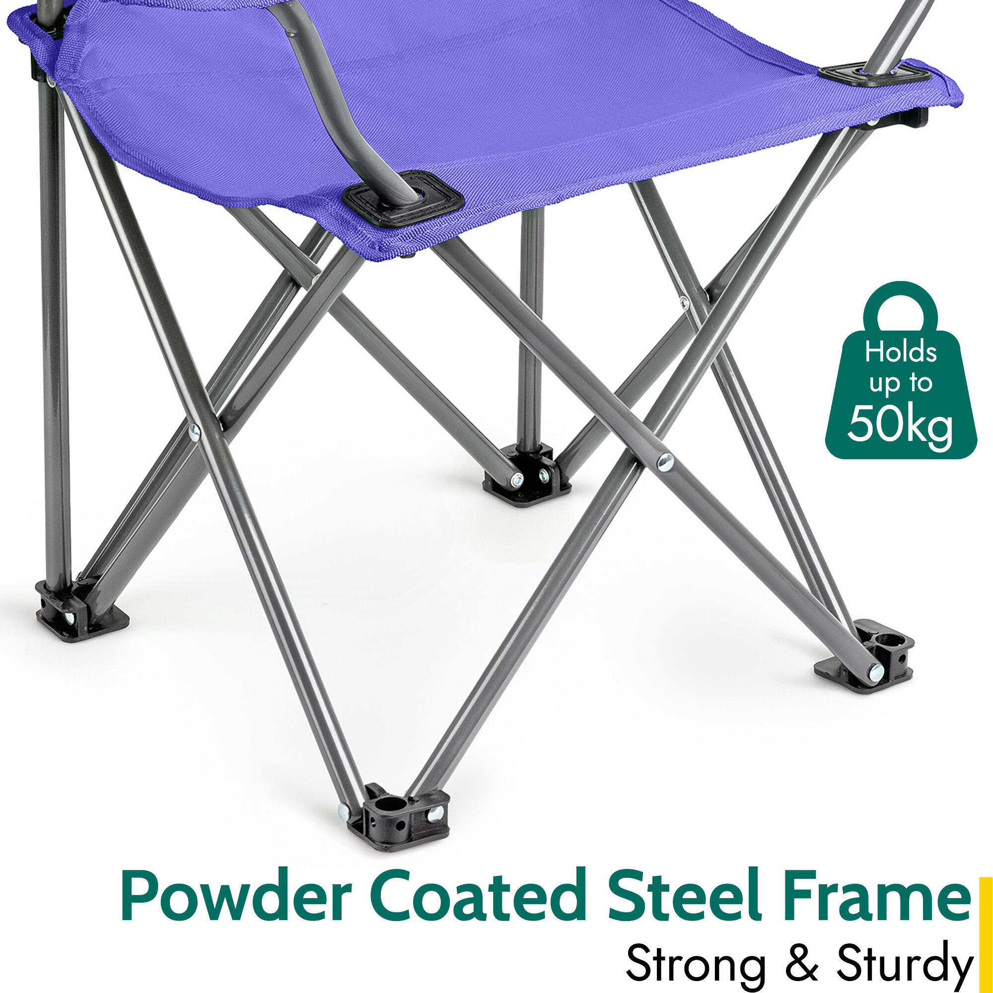 Kids Camping Chair Lightweight Folding Outdoor Childrens Seat With Rucksack 4/7