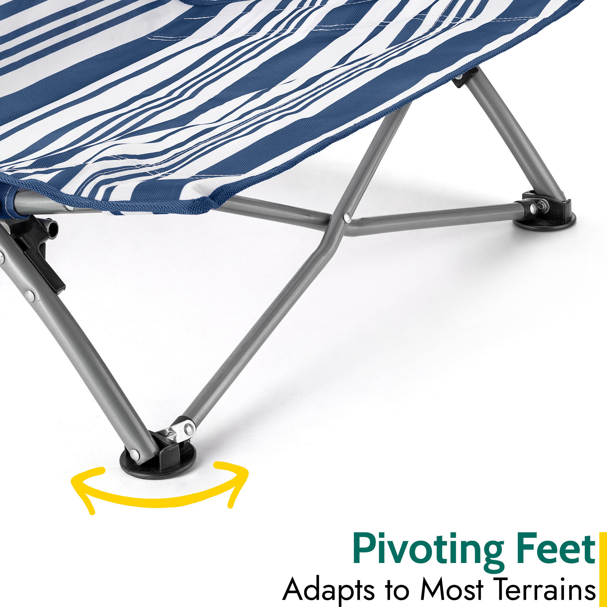 Low Beach Chair Folding Outdoor Camping Garden Festival Lightweight Lounger Seat 4/7