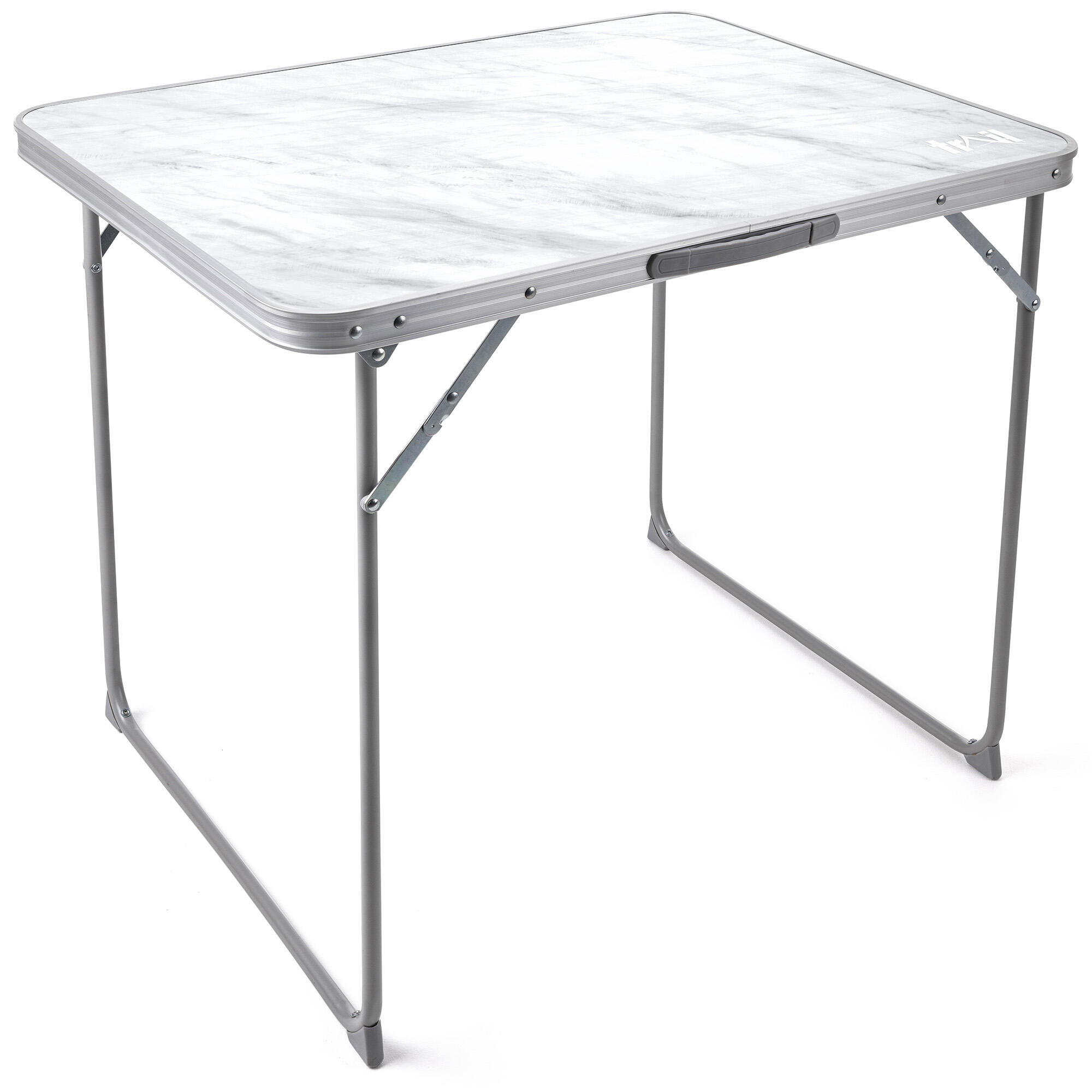 TRAIL OUTDOOR LEISURE Folding Camping Picnic Table Portable Lightweight Wooden With Marble Effect