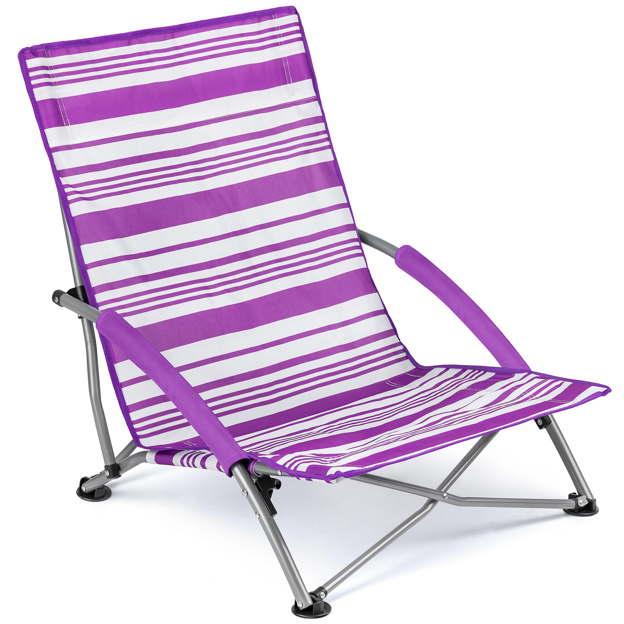 Low Beach Chair Folding Outdoor Camping Garden Festival Lightweight Lounger  Seat
