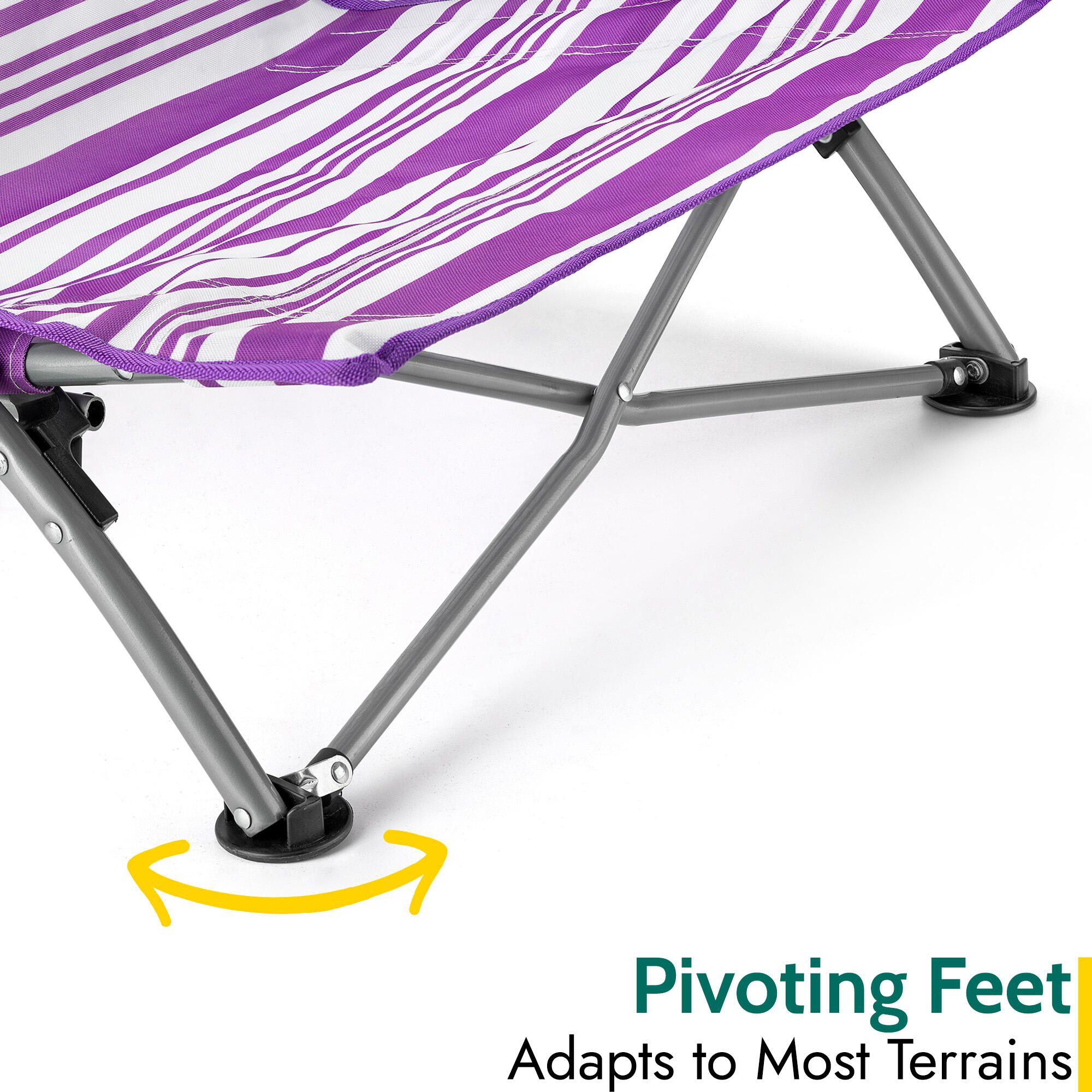 Low Beach Chair Folding Outdoor Camping Garden Festival Lightweight Lounger Seat 4/7