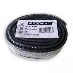 Chambre à air Rexway sans soudure 28 pouces avec valve Dunlop 40mm