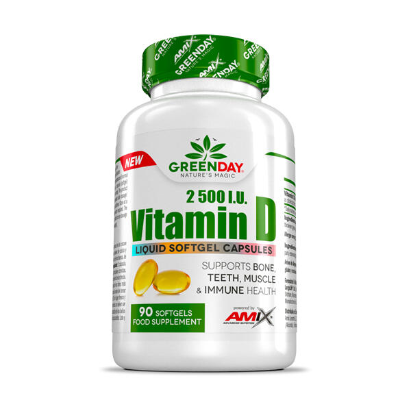 Vitamin D3 2500IU - 90 Softgels Amix GreenDay