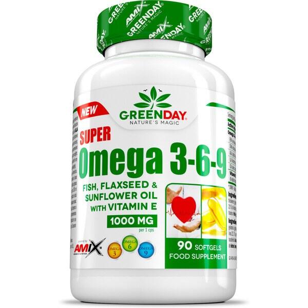 Super Ómega 3-6-9 - 90 cápsulas de Amix GreenDay Exclusivo online      20,40€  AMIX Super Ómega 3-6-9 - 90 cápsulas de Amix GreenDayVendido e expedido por: FitnessZone  