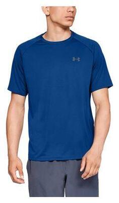 Under armour tech 2.0 korte mouwen jersey blauw