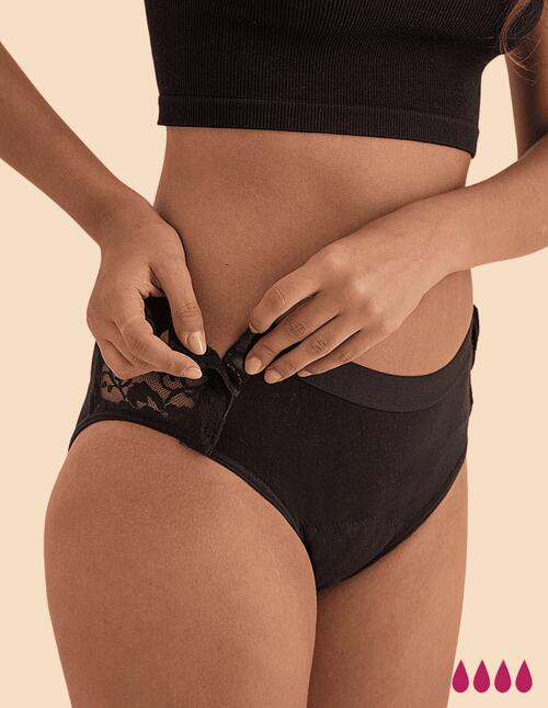 Cuecas menstruais com fecho de velcro velcrochip