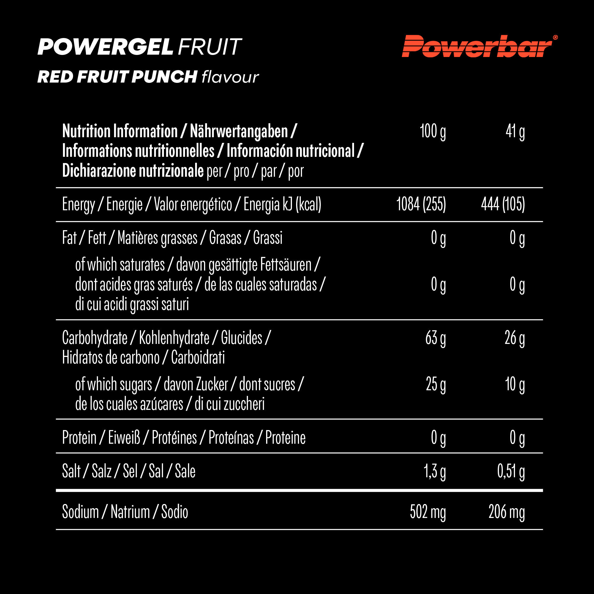 Gel PowerBar PowerGel Original 24x41gr Red Fruit Punch 6/7