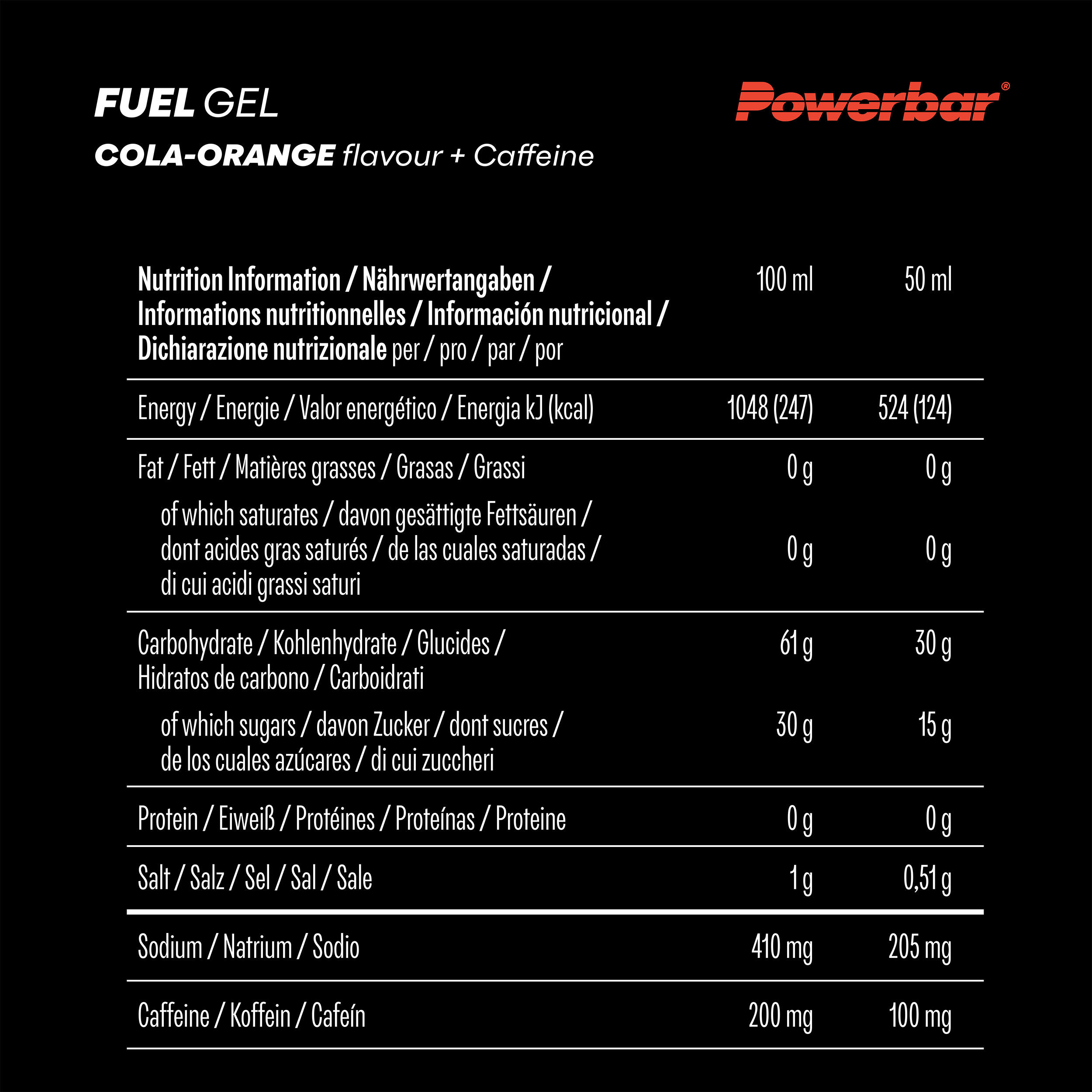 Fuelgel 30 (12 x 50 mL) Cola-Orange + Caffeine 6/6