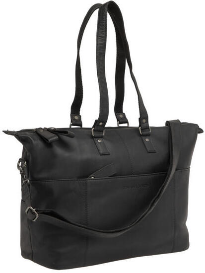 Sacoche de vélo Verla 34 x 18 x 44 cm 21 litres - en cuir de luxe - noir