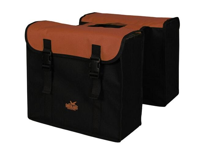 GREENLANDS Groene Dubbele Fietstas 34 Liter Zwart Rood