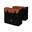 Sacoche à vélo double Greenlands 34 litres noir rouge