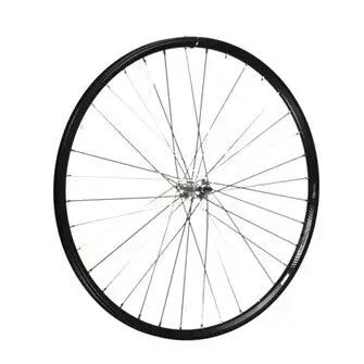 28-inch (622) Front Wheel, All-Black, 13-Spoke.