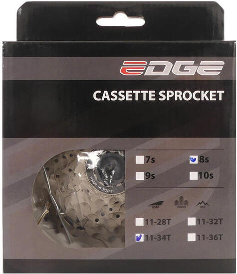 Kaseta Edge 8-biegowa CS-M5008 11-34T srebrna