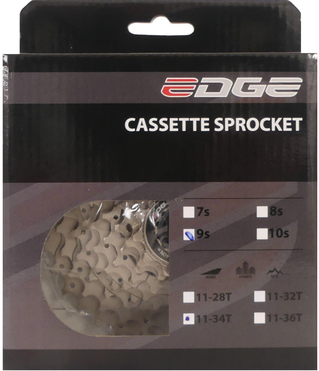EDGE Cassetta Edge 9 velocità CS-M5009 11-34T argento.