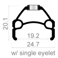 Rodi skorpion velg 26 inch - zwart. 36 gaten. 14 spaak