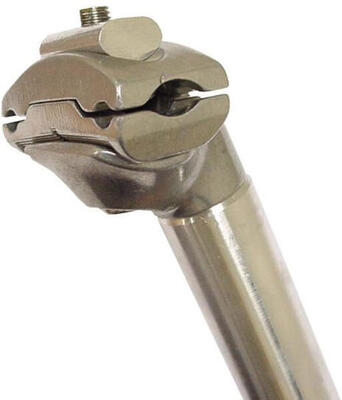 Zadelpen atb aluminium 27,8 mm × 350 mm - zilver.