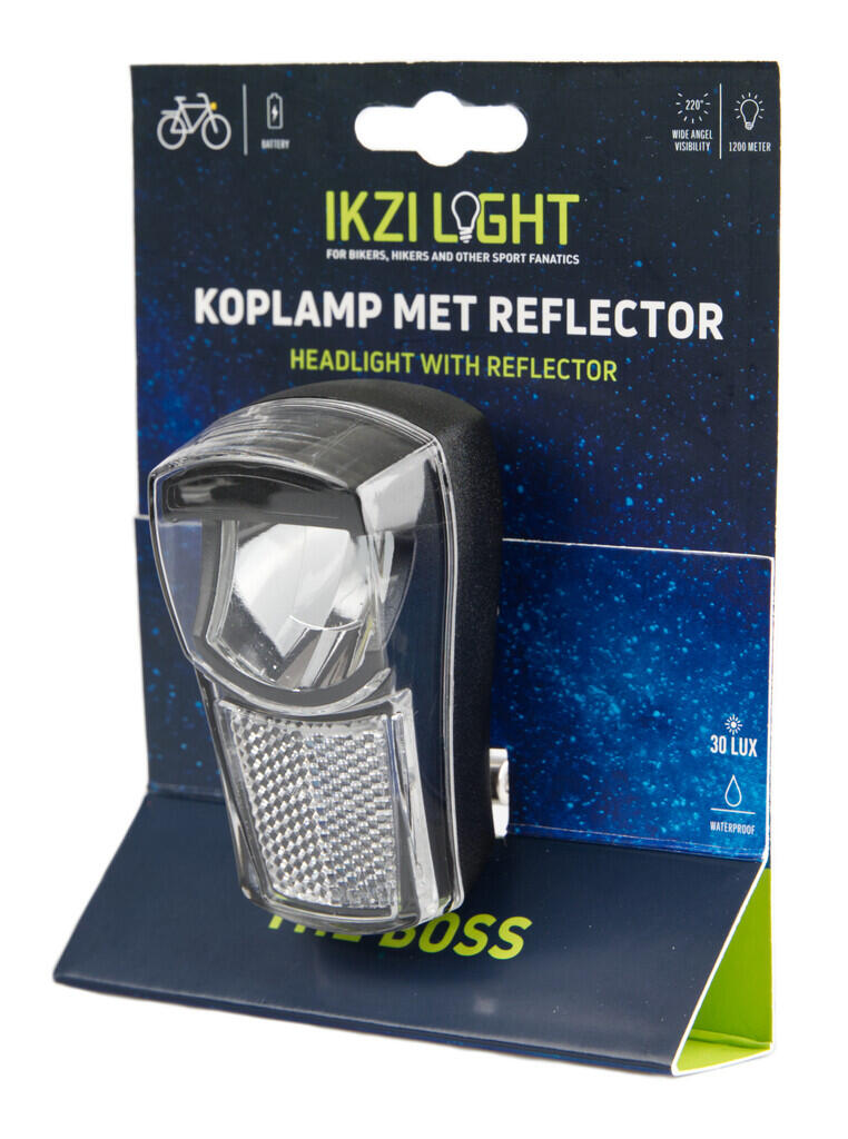 Faro anteriore IkziLight The Boss, 1 LED, con staffa e batterie. 4/4