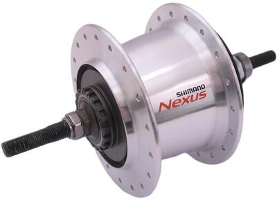 Shimano nexus 7 versnellingsnaaf voor rollerbrakes - 36 gaats zilver
