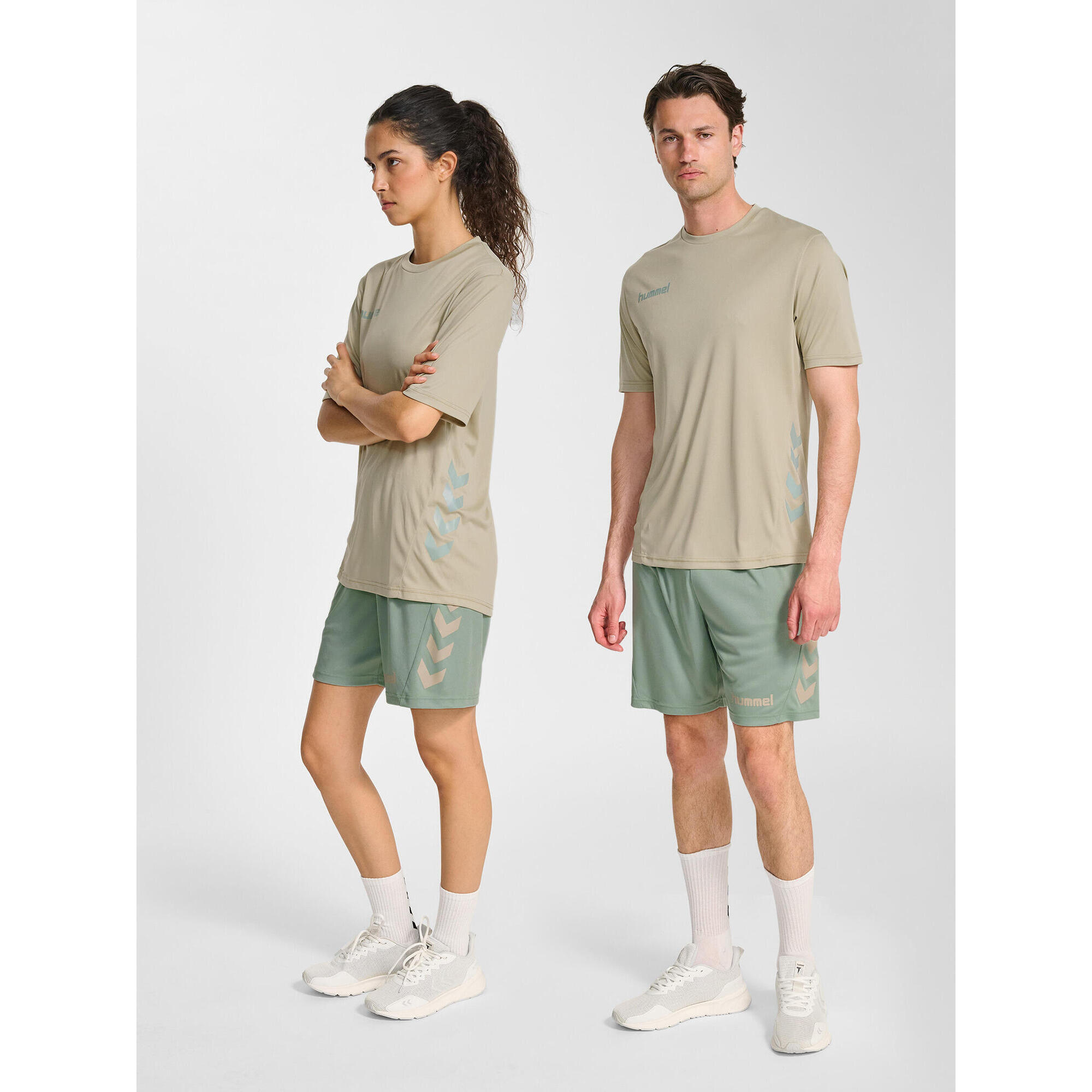 Hummel - Fermeture À Cordon Robe Hmlpromo Homme Hummel - Maillot Manches Courtes - Gris|vert - 40 M - Decathlon