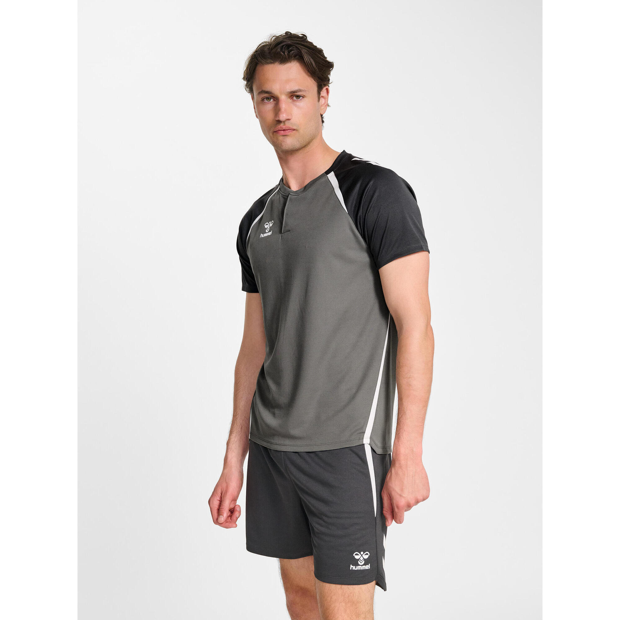 Hummel - Bouton-pression Polo Hmllead Homme Hummel - Polo Manches Courtes - Gris - S - Decathlon