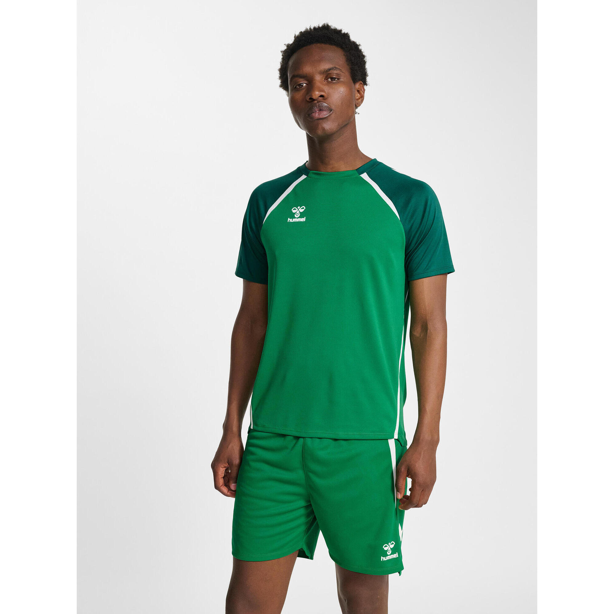 Hummel - Enfiler T-shirt Hmllead Homme Hummel - T-shirt Manches Courtes - Vert - 40 M - Decathlon