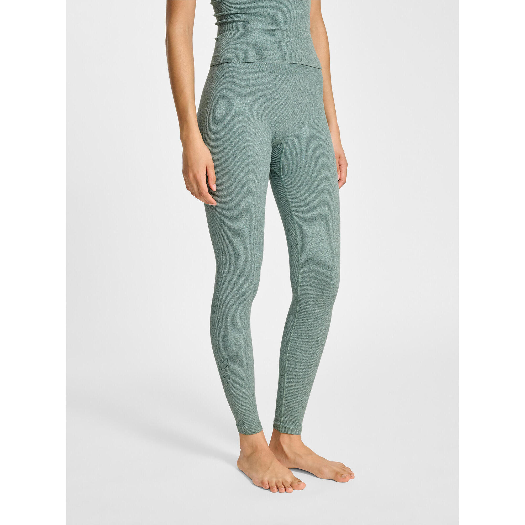 Hummel - Enfiler Collants Hmlyoga Entraînement Femme Hummel - Pantalons - Vert - Decathlon