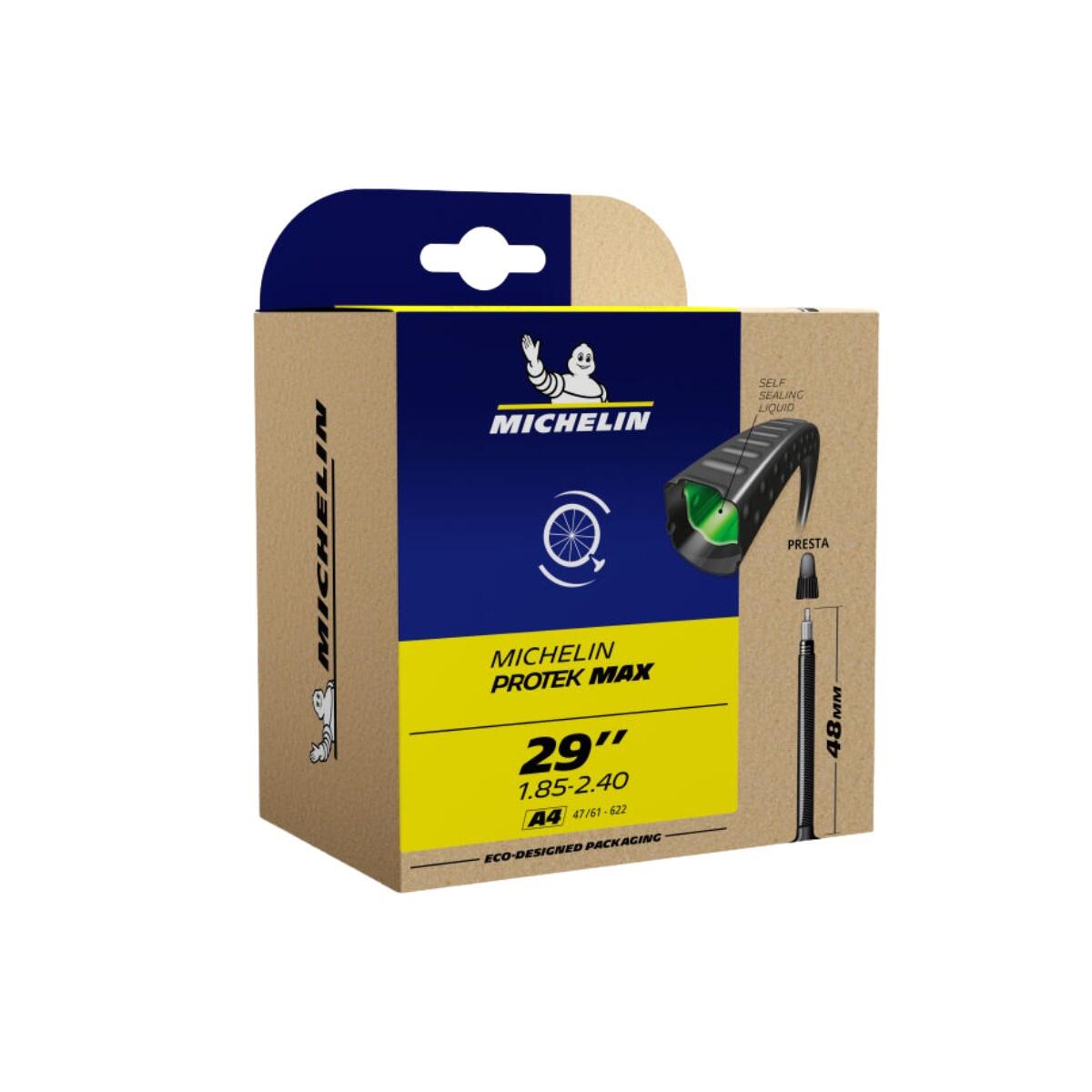 Schlauch mit Presta-Ventil und Pannenschutzflüssigkeit Michelin Protek Max A4 40 5/5