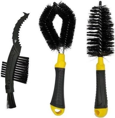 Dunlop 3-teiliges Fahrradbürsten-Set in Gelb und Schwarz