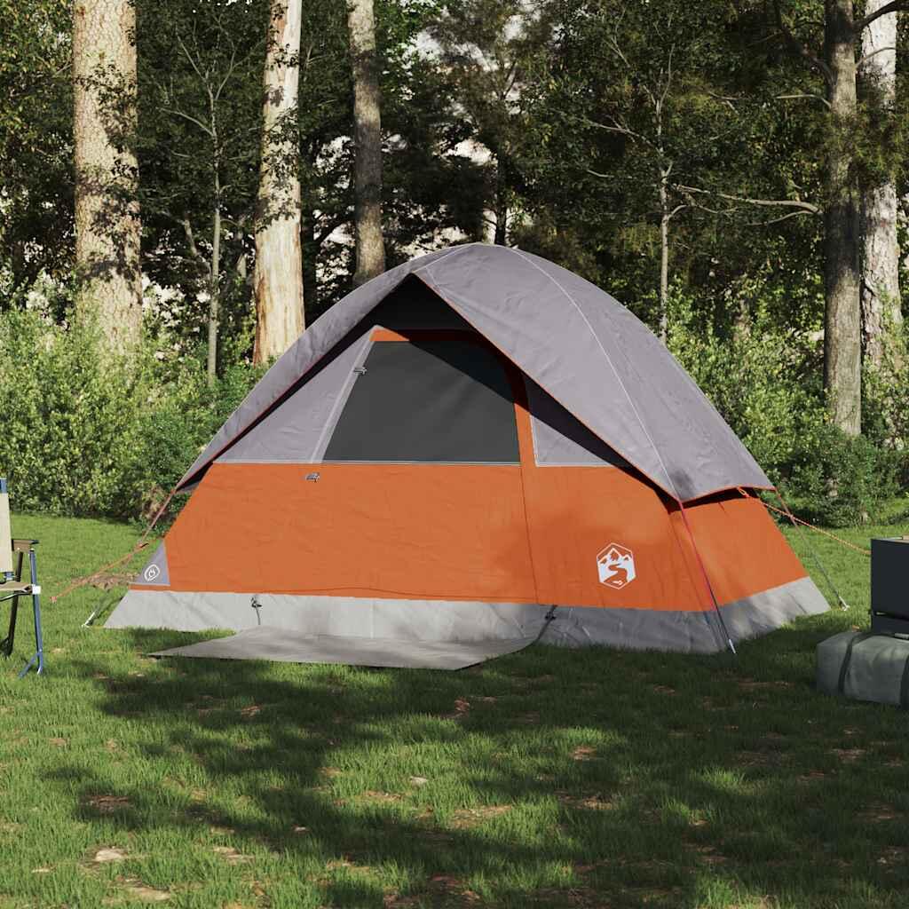 VidaXL Koepeltent 2-persoons waterdicht oranje 3/7