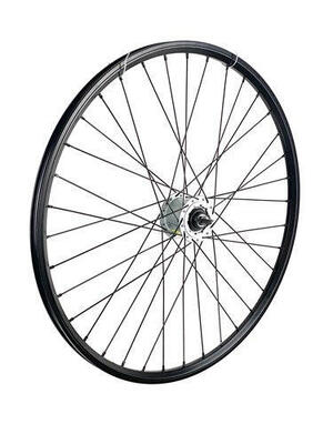 Voorwiel 28 inch 622 zwart zwarte spaak naafdynamo rollerbrake