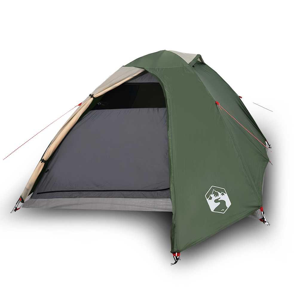 Tente de camping VidaXL à dôme verte 3 personnes 2/7