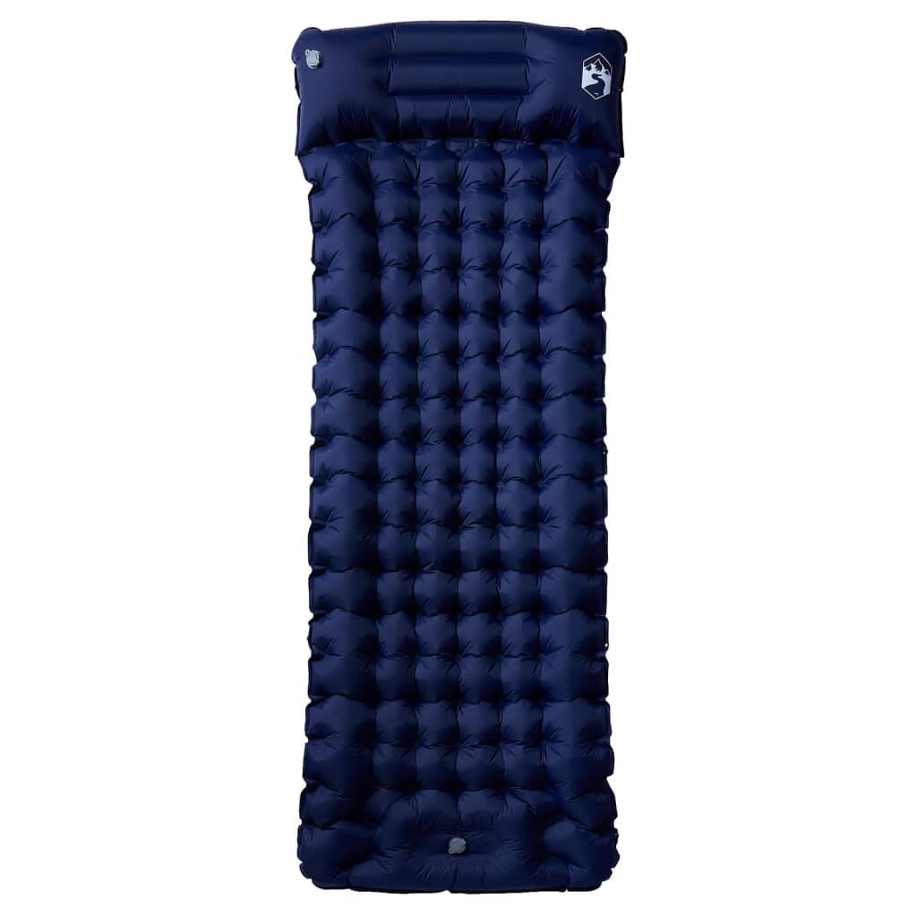 Matelas de Camping Autogonflant Vidaxl avec Oreiller - Bleu Marine 2/4