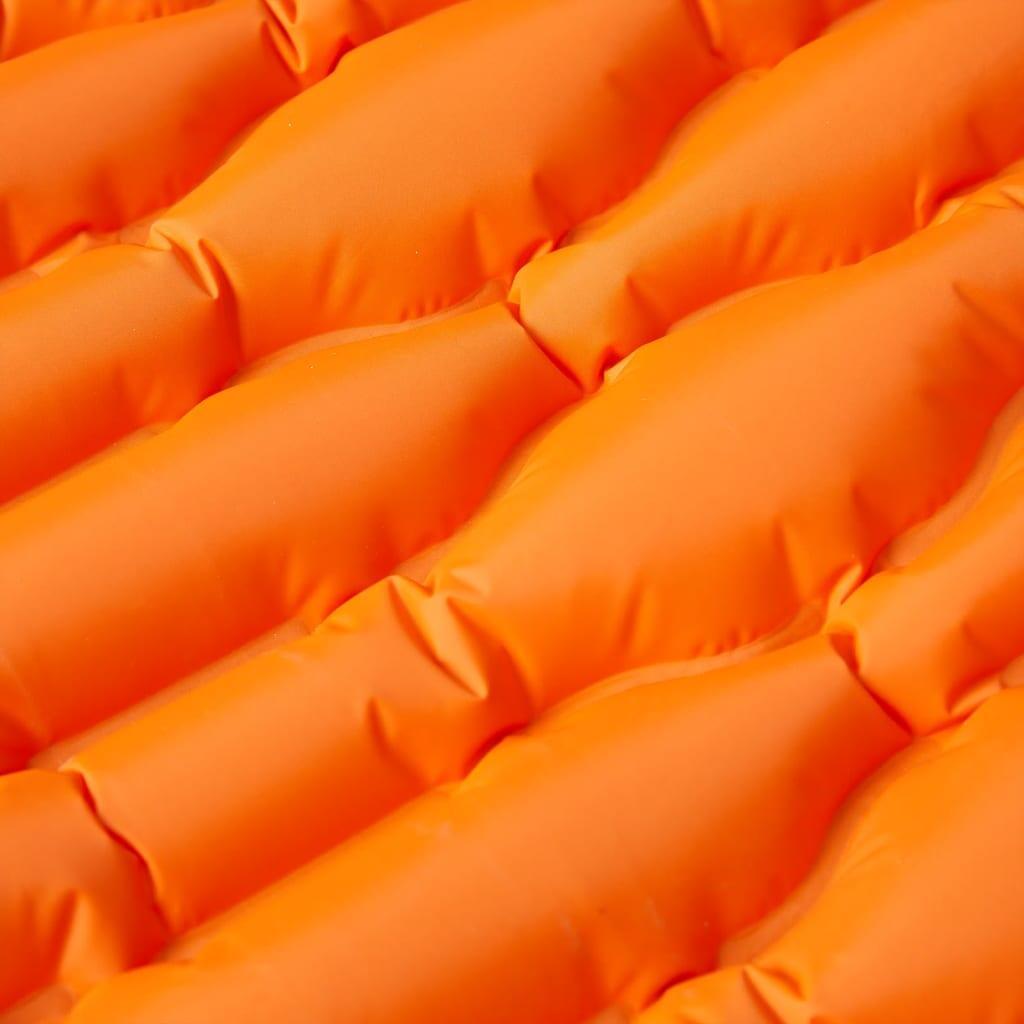 Matelas de Camping Auto-Gonflant Vidaxl avec Oreiller - Orange 3/4