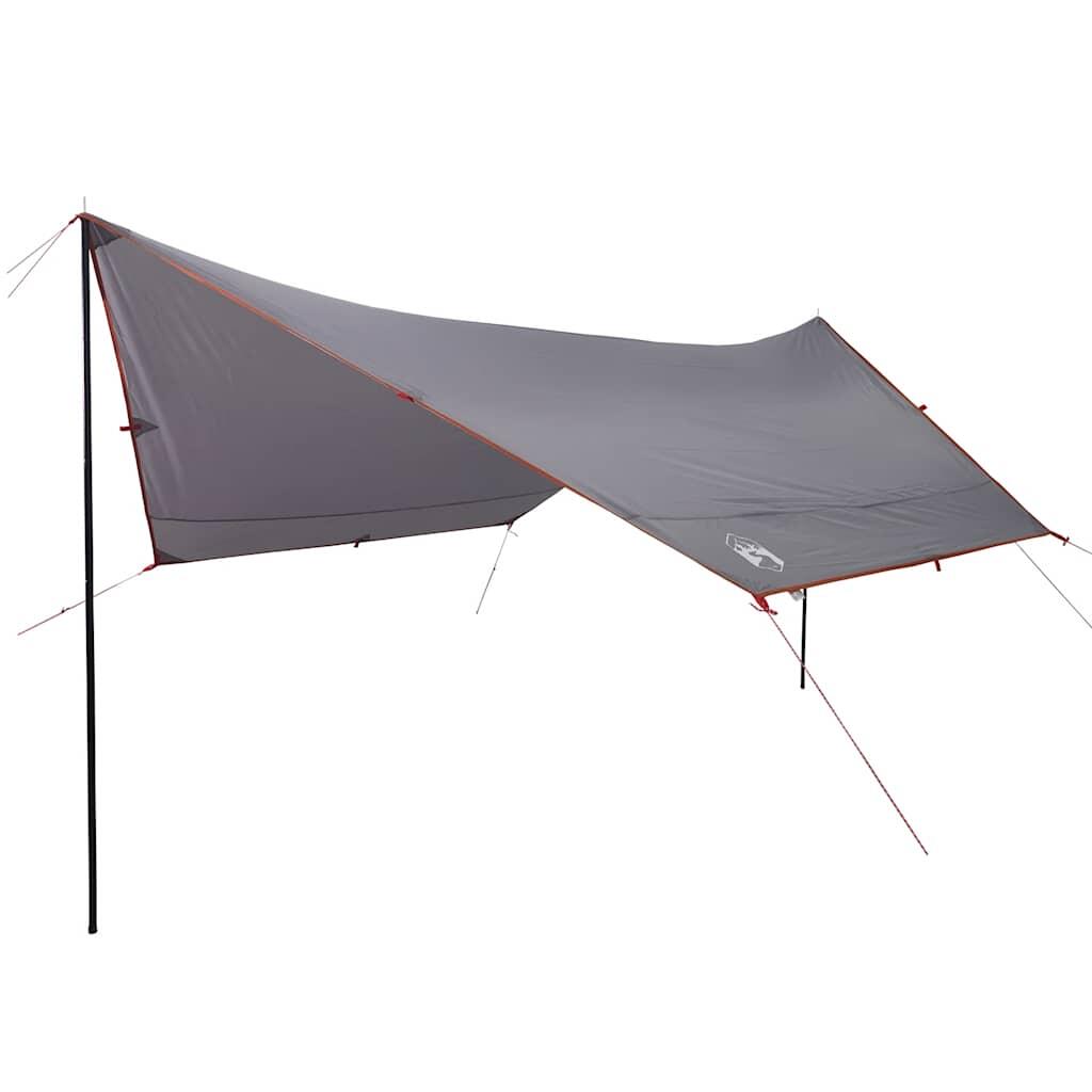 Vidaxl Toile de Camping Étanche 430x380x210 cm Gris et Orange 2/7