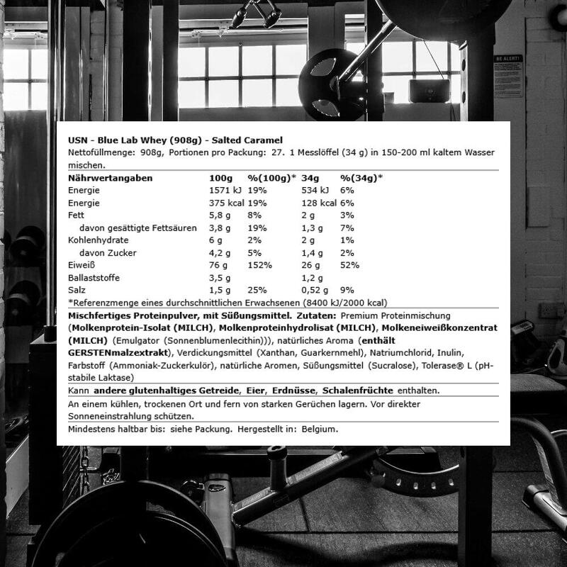 Whey Protéine | Blue Lab 100% Whey (908g) | Caramel Salé