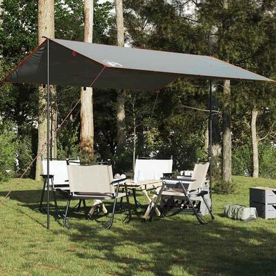 Vidaxl Wasserdichte Camping-Baldachin 360x294 cm Grau und Orange