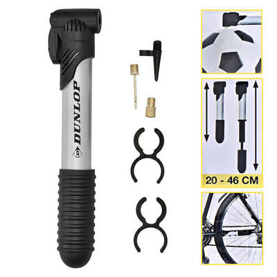 Dunlop mini fietspomp set voor thuis en op reis