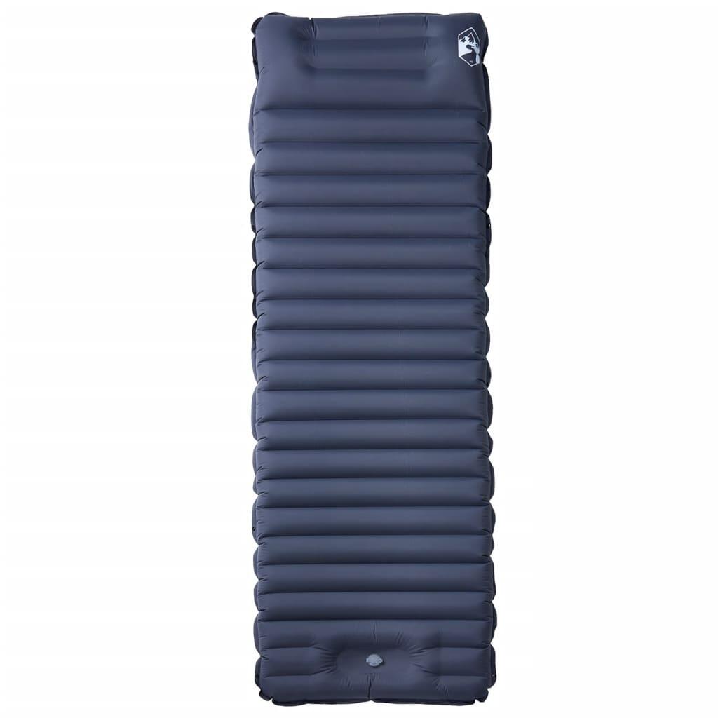 Matelas de Camping Auto-gonflant VidaXL avec Oreiller - Gris 2/4
