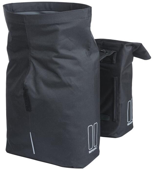 Basil City dubbele fietstas MIK 28-32L zwart - compacte en ruime tas 3/6