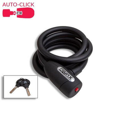 Lynx spiraalkabelslot 180 cm art 12mm zwart