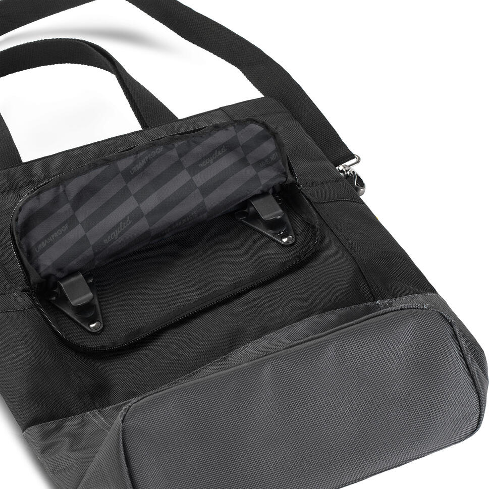 Torba Rowerowa Shopper Z Recyklingu 20 Litrów - Czarno-Szara