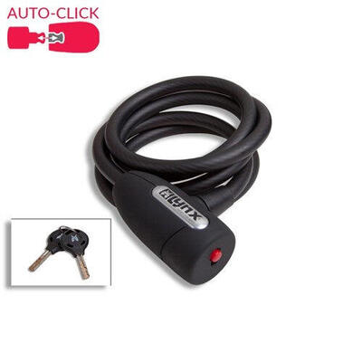 Lynx smoke spiraalkabelslot 150cm zwart art-gecertificeerd