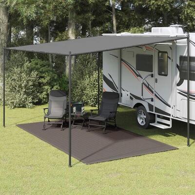 Bequemer VIDAXL Zelt Teppich 200x400 cm in Anthrazit
