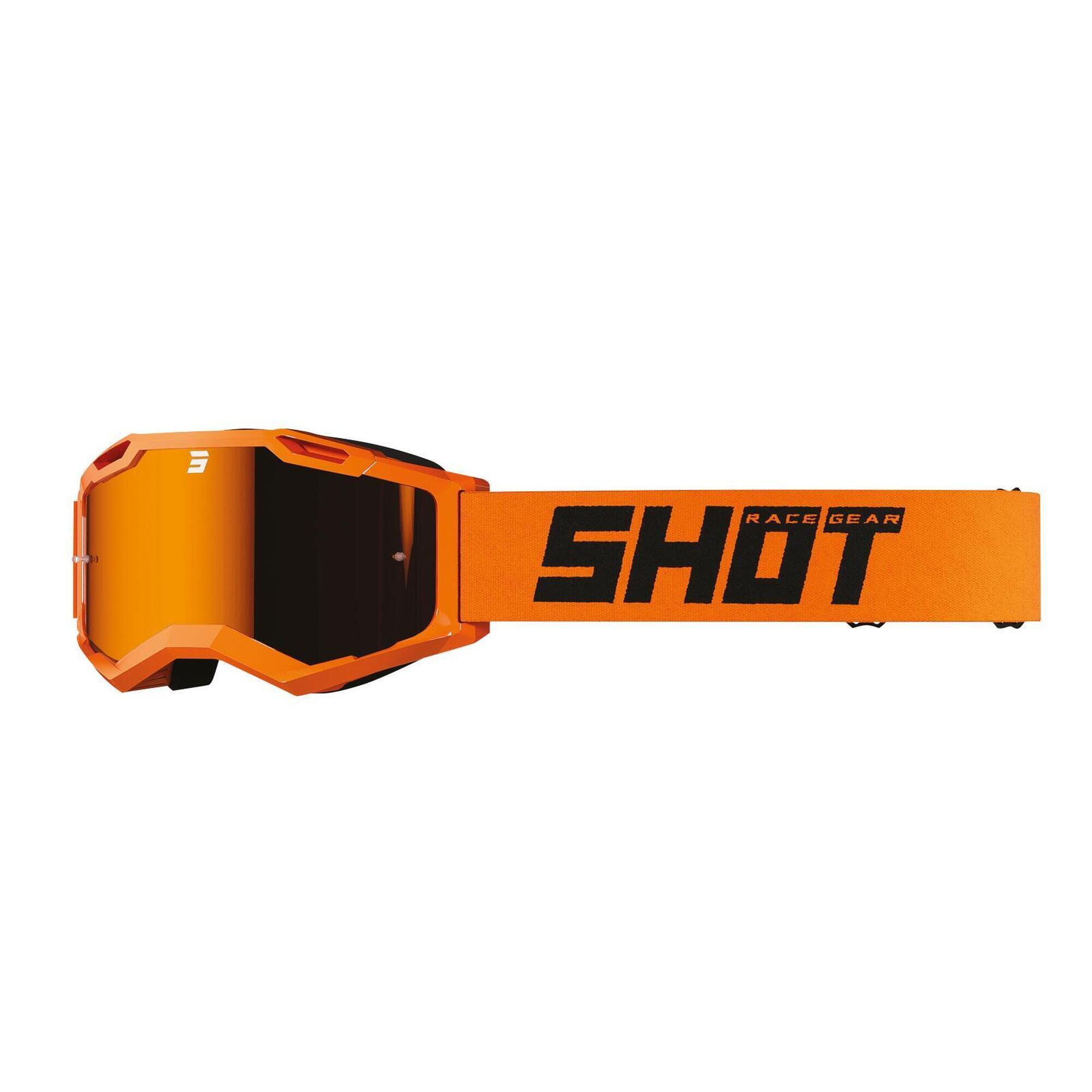 Shot Race Gear - Masque Shot Assault 2.0 - Irridium Orange Fluo Brillant - Masque - Noir|orange - Taille Unique - Decathlon