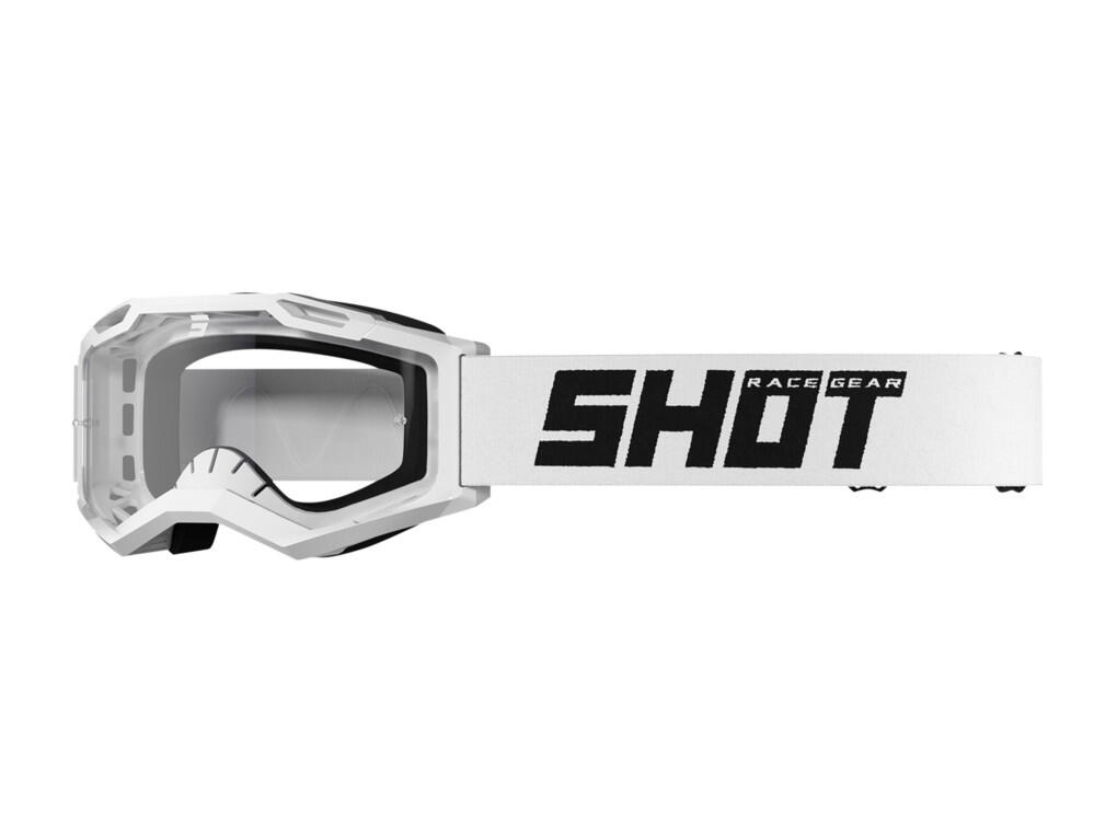 SHOT RACE GEAR Máscara Shot Assault 2.0 Sólido Branco Brilhante