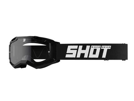Masque Shot Assault 2.0 Solid Enduro Noir Brillant