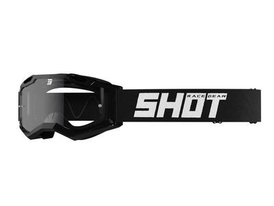 Masker shot assault 2.0 effen enduro zwart glanzend