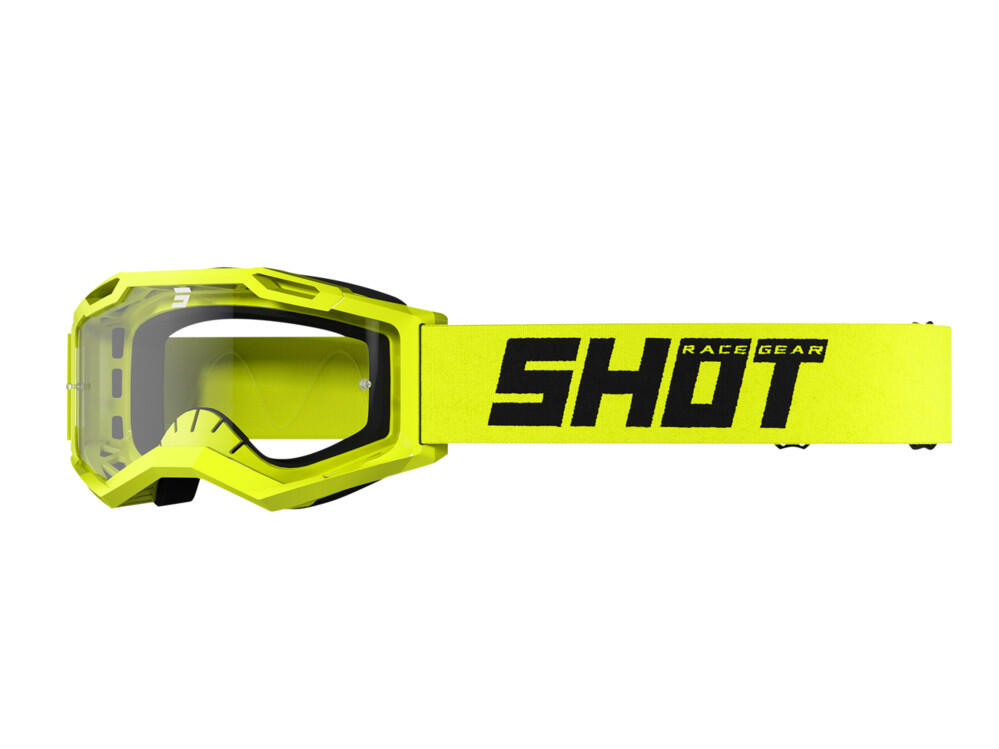 SHOT RACE GEAR Maschera Shot Assault 2.0 Solido Giallo Fluo Lucido