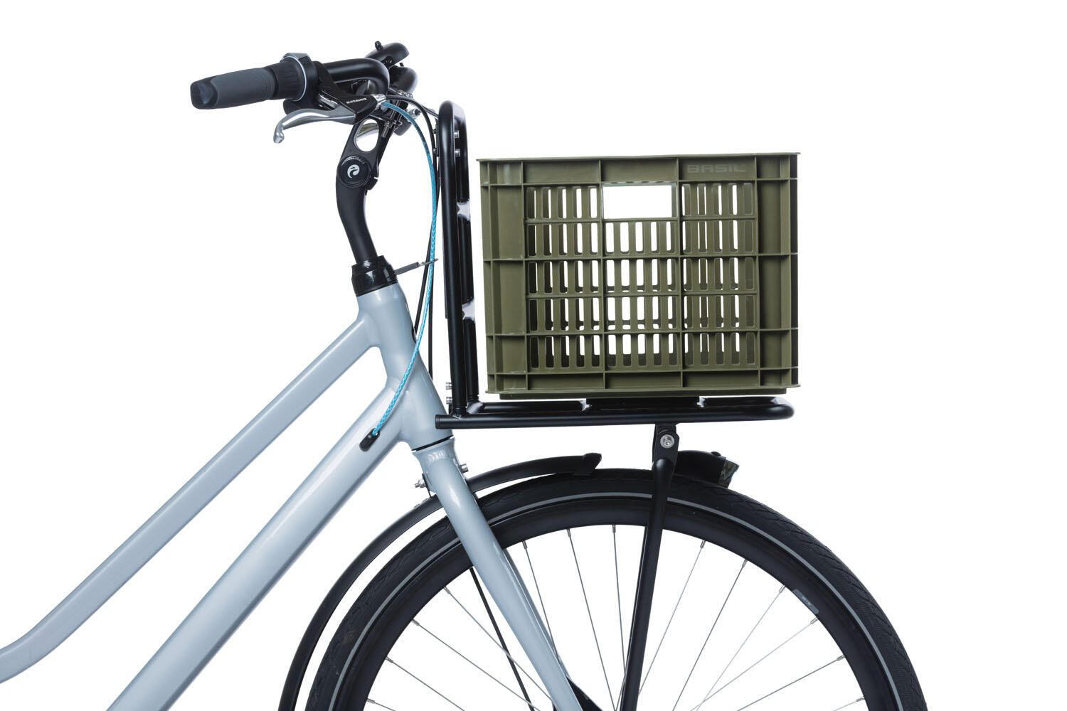 Basil caisse vélo M 29,5 L verte – caisse en plastique durable pour dames et ... 7/7